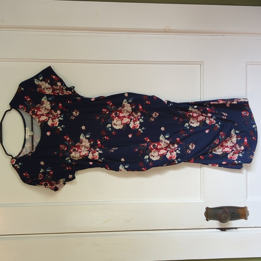 nine britton hannah maternity short sleeve floral dress